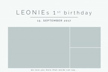 1. Geburtstag, September 2017